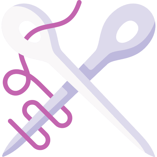 Needle thread hobbies and free time sewing icon