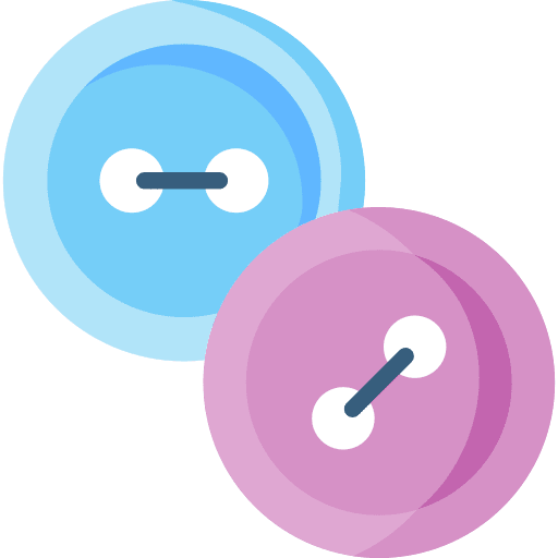Button clothing tailor diy icon