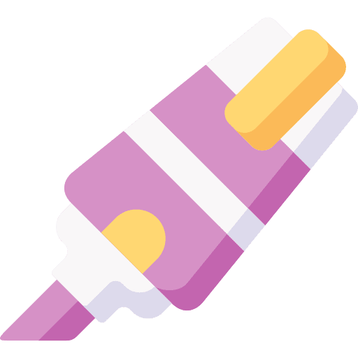 Marker highlighter school material office material icon