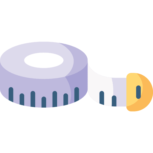 Measuring tape sewing fashion dressmaker icon