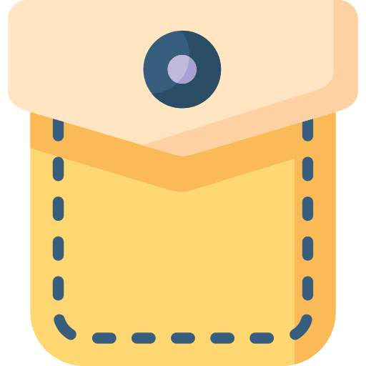 Pocket sewing material fashion icon