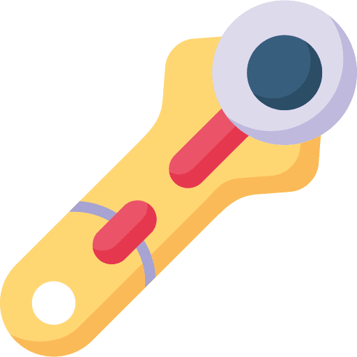 Rotary cutter rotary cutter dressmaker tailor icon