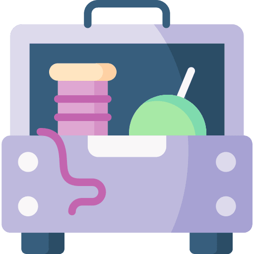 Sewing box sewing box hobbies and free time pin cushion icon