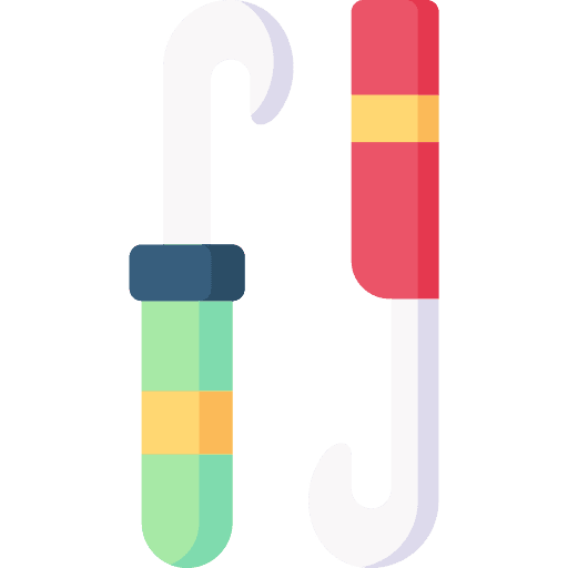 Crochet hobbies and free time tool hook icon