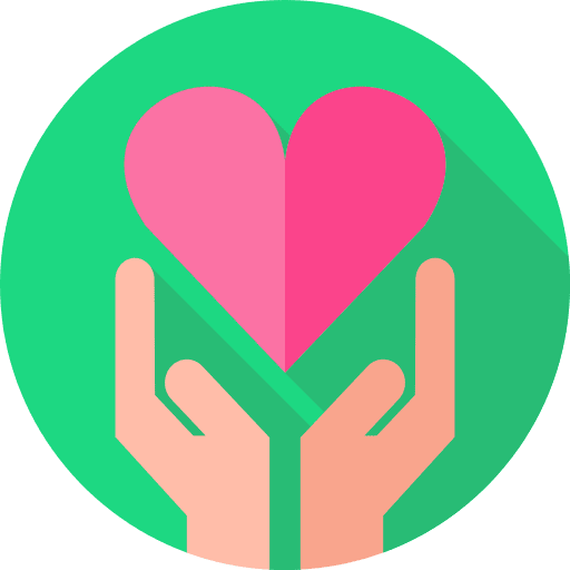 Heart kindness easter charity icon