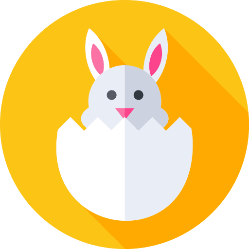 Bunny egg rabbit animals icon