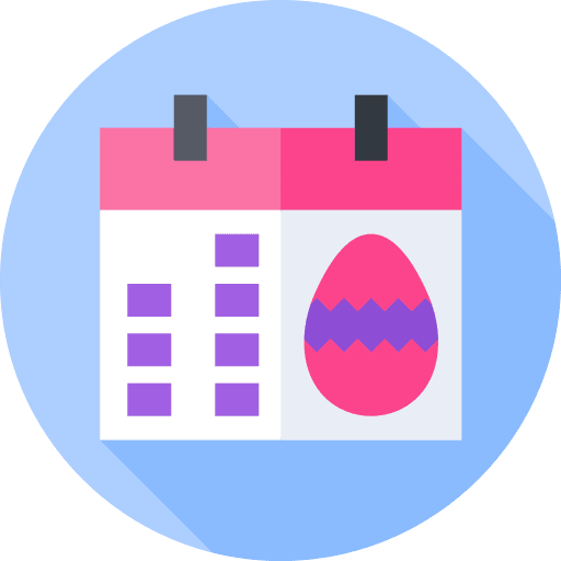 Calendar schedule event easter egg icon