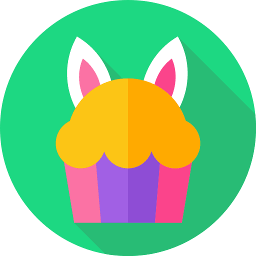 Cupcake easter food and restaurant food icon