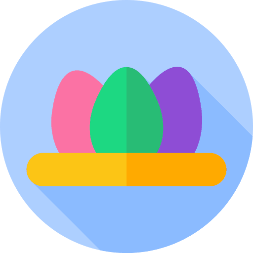 Eggs easter celebration decoration icon
