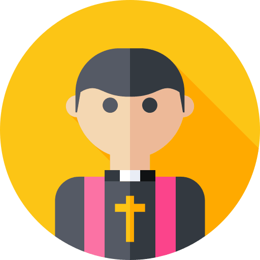 Priest professions and jobs religion people icon