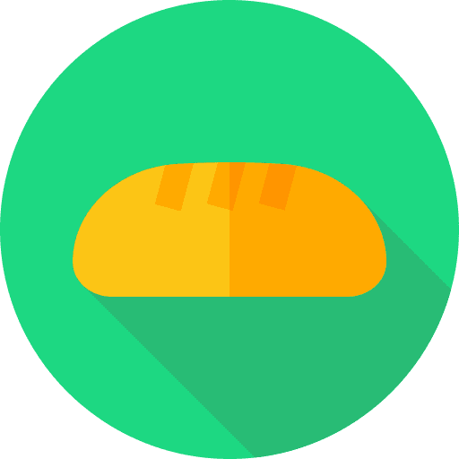 Bread food and restaurant bakery food icon