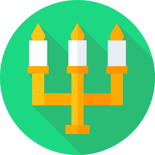 Candle flame candelabra light icon