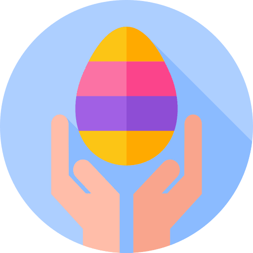 Easter egg painted easter celebration icon