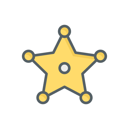 Sheriff star badge sheriff icon