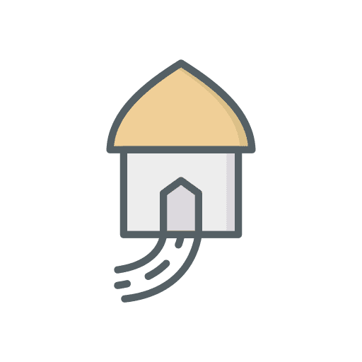 Hut architecture and city primitive wigwam icon