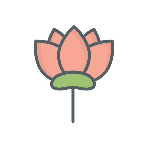 Lotus flower nature chakra flower icon