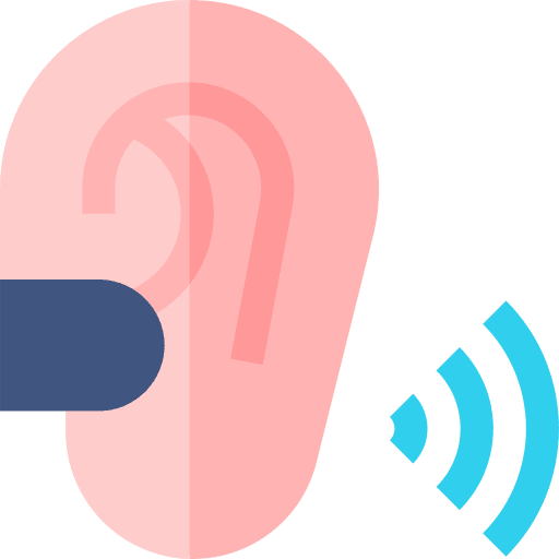 Hearing aid wellness healthcare and medical audio icon