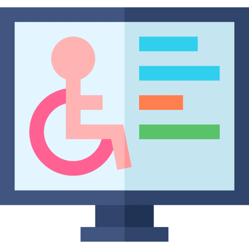 Monitor wheelchair healthcare and medical monitor icon