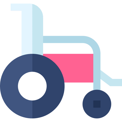 Wheelchair injury hospital chair icon