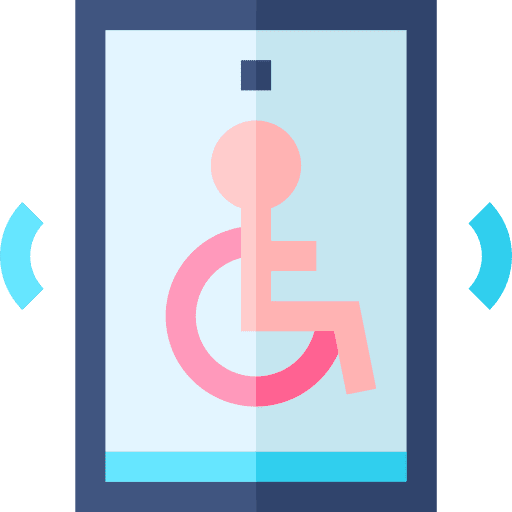 Handicapped accessibility healthcare and medical smartphone icon