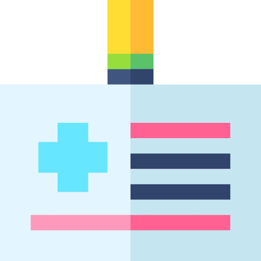 Id card identification medical clinic icon