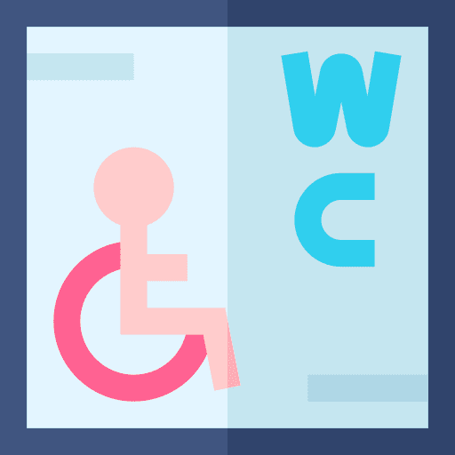 Wc disabled transport sign icon