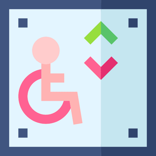 Elevator wheelchair disabled elevator icon