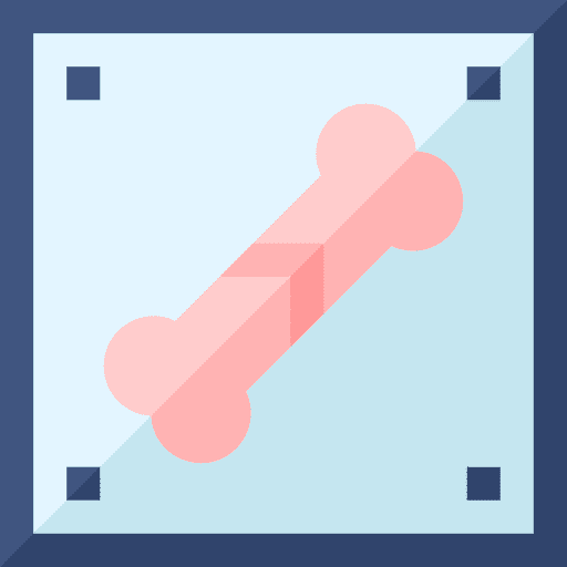 Fracture body parts skeleton bones icon