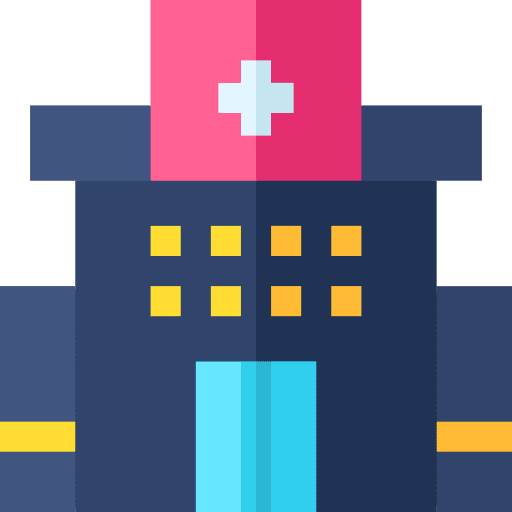Hospital medical urban health clinic icon