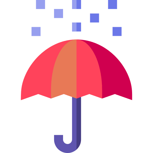 Keep dry rain ecology and environment protection icon