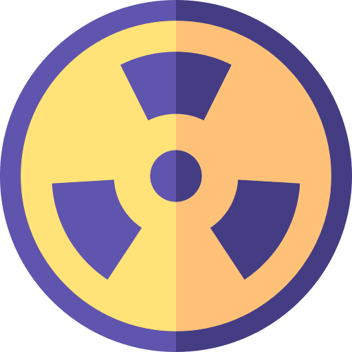 Toxic danger radiation industry icon