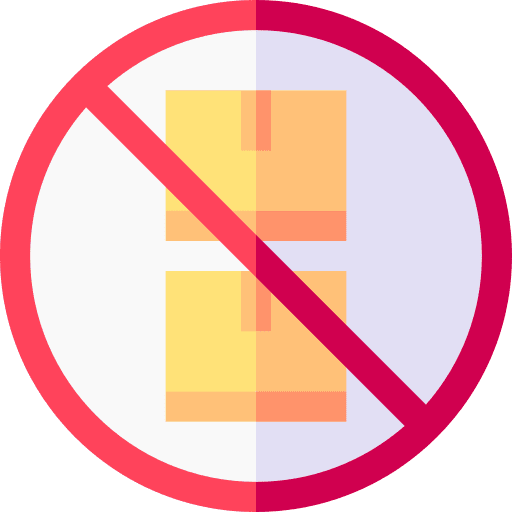 Dont stack box no shapes and symbols icon