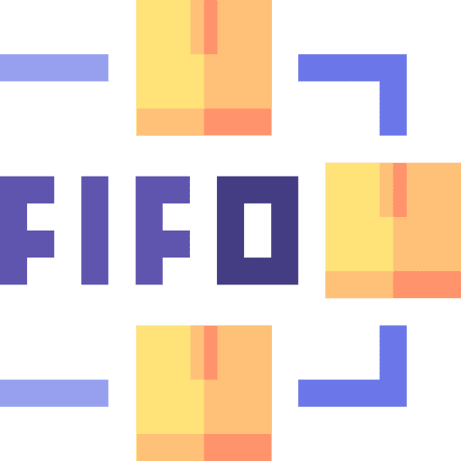 Fifo commerce and shopping arrow shapes and symbols icon