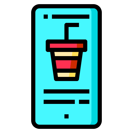 App shipping and delivery buy beverage icon