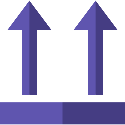 This way up shapes and symbols up up arrow icon