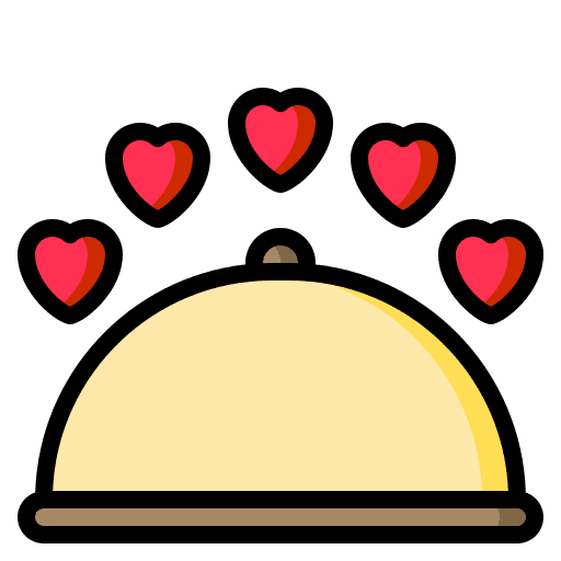 Serving dish serving dish shipping and delivery hot food icon