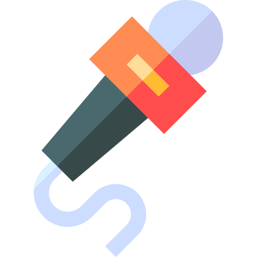 Microphone reporter channel microphone icon