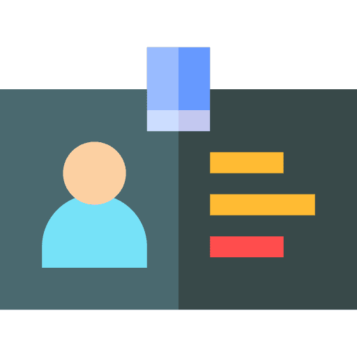 Press pass press card identity id card icon