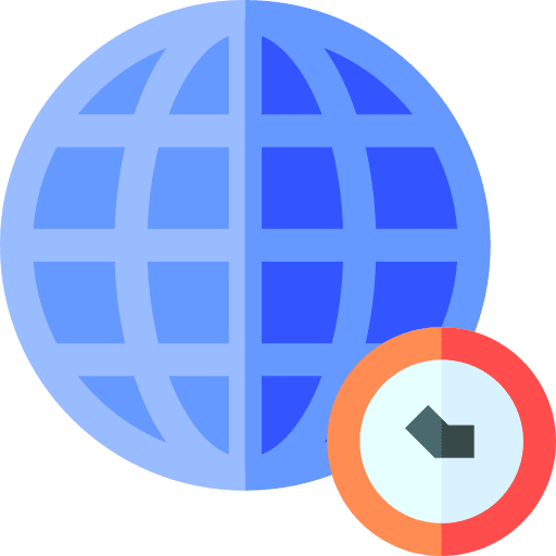 24 hours world grid news earth icon