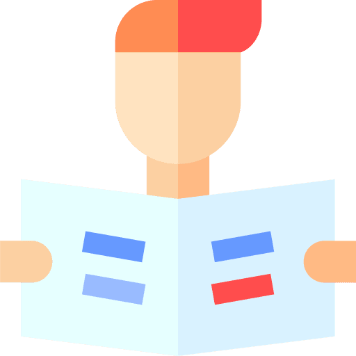 Newspaper man journal information icon