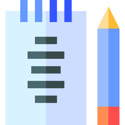 Notepad draft pencil notebook icon