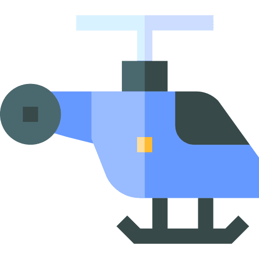 Helicopter chopper flight transportation icon