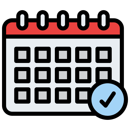 Calendar check date event icon
