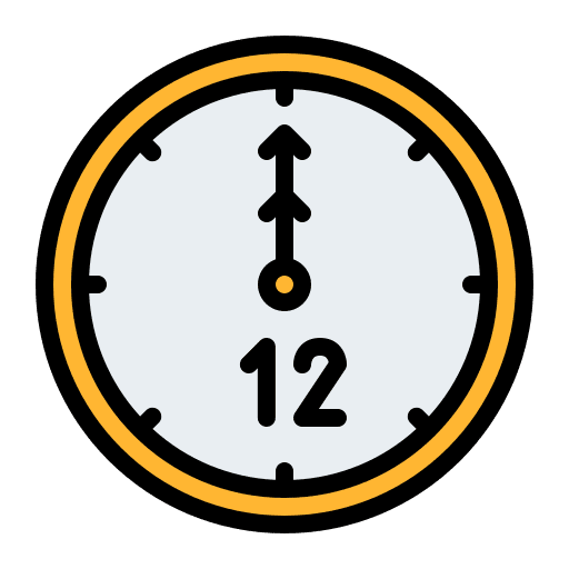 Clock hour schedule clock icon