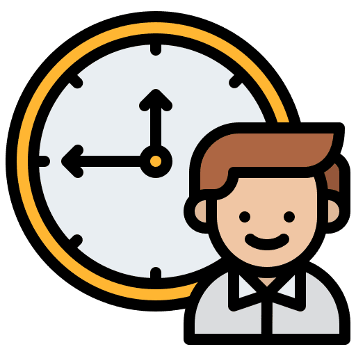 Personal time user private clock icon