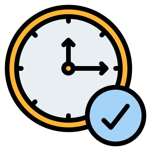Time check right time check on time icon
