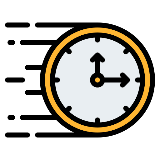 Fast time fast time short term time and date icon