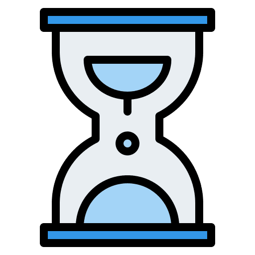 Hourglass clock waiting long time icon