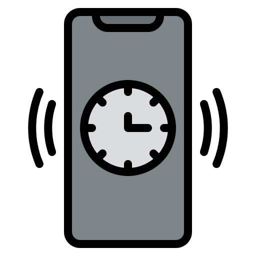 Phone alarm electronics time time and date icon