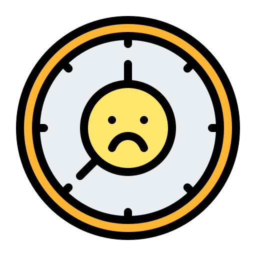 Time emoticon time clock icon
